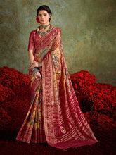 Abstract Print Georgette Saree